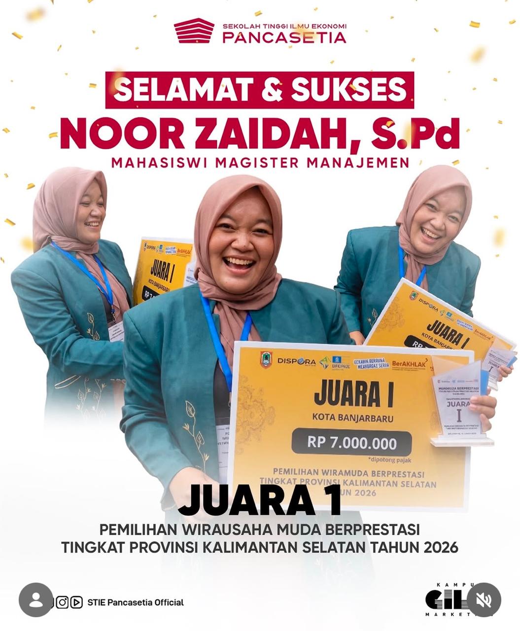 Gambar untuk Juara 1 Pemilihan Wirausaha muda berprestasi Kalimantan Selatan